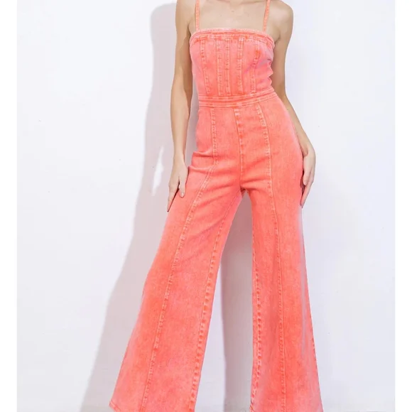 Elegant Peach Jumpsuit - Picture 7 of 7